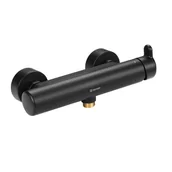 Baterie wannowe i prysznicowe - Sensea Bateria prysznicowa natryskowa czarna 17.5 l/min Easy - miniaturka - grafika 1