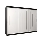 Szafy - Szafa przesuwna Garderoba YORK 250 gł. 62 czarny/biały - miniaturka - grafika 1