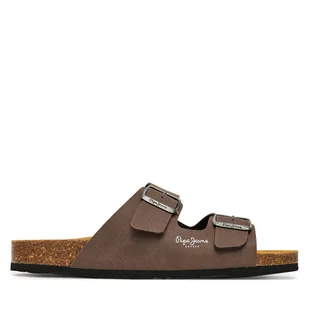 Klapki Pepe Jeans Bio M Double Chicago PMS90110 Brązowy - Klapki i japonki męskie - miniaturka - grafika 1