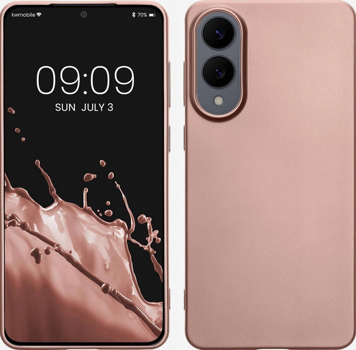 ETUI TELEFON ETUI SILIKONOWE RÓŻOWE ZŁOTO METALICZNE SMUKŁE TPU MIĘKKIE