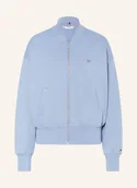 Kurtki damskie - Tommy Hilfiger Bluzon W Stylu Dresowym blau - miniaturka - grafika 1