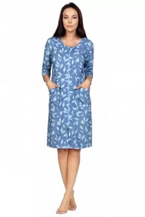 Regina 409 niebieska damska koszula nocna - Bielizna nocna - miniaturka - grafika 1