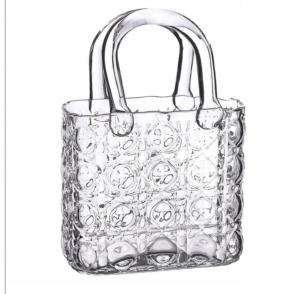 WAZON SZKALNY TOREBKA 28 cm BEZBARWNY z uchwytami