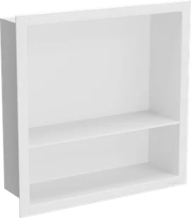 Mexen X-Wall-R półka wnękowa z kołnierzem i półką 30 x 30 cm, biała - 1920303010S - Półki łazienkowe - miniaturka - grafika 1