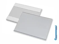 Przybory szkolne - LISTWA CENOWA, KIESZENIE NA ETYKIETY 100X150 MM SZARA RAL 7035 Z TAŚMĄ PIANKOWĄ 2X19 MM - 10 SZT - miniaturka - grafika 1