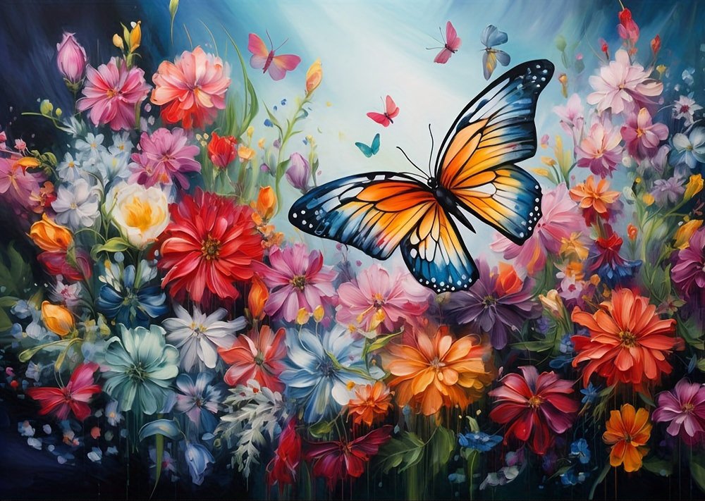 Mozaika diamentowa motyl