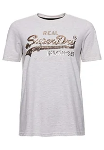 Superdry Damska koszulka Vl Boho Sparkle Tee, Oatmeal Marl, XXS - Koszulki i topy damskie - miniaturka - grafika 1