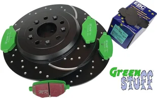 Tylne klocki GreenStuff + NAWIERCANE NACINANE tarcze hamulcowe 330mm EBC seria GD Ford Edge 2011-2014 - Tarcze hamulcowe - miniaturka - grafika 11