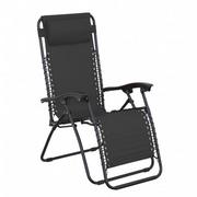 Fotele i krzesła ogrodowe - RELAX czarny - relaxujący fotel rozkładany - miniaturka - grafika 1