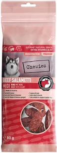 Chewies Salametti Midi - Wołowina z sercami, 3 x 80 g - Przysmaki dla psów - miniaturka - grafika 1