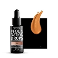 Podkłady do twarzy - GOSH #Foundation Drops 006 Tawny 30ml - miniaturka - grafika 1