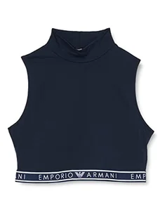Emporio Armani Underwear Women's Icon Logoband Crop Top T-shirt, granatowy, L, morski, L - Koszulki i topy damskie - miniaturka - grafika 1