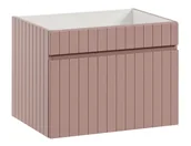 Szafki łazienkowe - Różowa szafka pod umywalkę 60 cm z lamelami E0-G81 - miniaturka - grafika 1