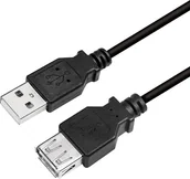 Kable USB - Kabel USB LogiLink USB-A - USB-A 2 m Czarny (CU0010B) - miniaturka - grafika 1