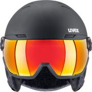Kaski narciarskie - Kask narciarski UVEX - Wanted Visor S5662621005 Black Mat - miniaturka - grafika 1