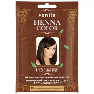 Venita Henna Color henna w proszku do farbowania włosów 113 Jasny Brąz VEN-HEN-113 - Kosmetyki do stylizacji włosów - miniaturka - grafika 1