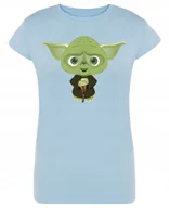 Koszulki i topy damskie - T-Shirt damski nadruk fun art zielony YODA r.XL - miniaturka - grafika 1