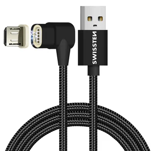 SWISSTEN Kabel magnetyczny USB Micro USB SWISSTEN Arcade 1.2 m Czarny 71527400 - Kable USB - miniaturka - grafika 1