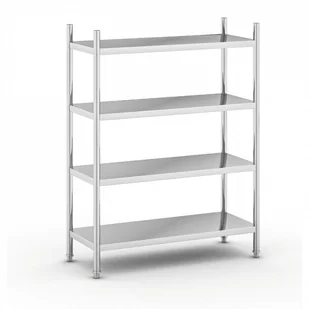 B2B Partner Regał ze stali nierdzewnej, 1550x1200x500 mm, 4 półki WT-C200101 - Szafy i regały magazynowe - miniaturka - grafika 1