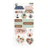 Scrapbooking - P13, Arkusz naklejek tekturkowych Coffee break 03, 10,5 x 22cm - miniaturka - grafika 1
