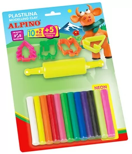 Alpino Plastelina 2Kol+Foremki Dp000052 - Masy plastyczne - miniaturka - grafika 1