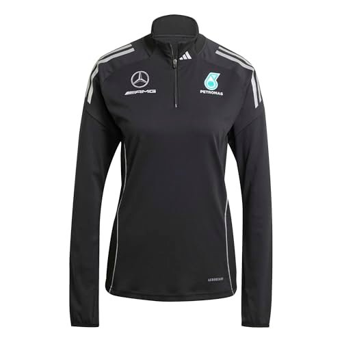 adidas Kobiety MERCEDES - AMG PETRONAS FORMULA ONE TEAM MECHANICS TOP WOMEN, black/REFLECTIVE SILVER, XS