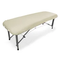 Stoły i łóżka do masażu - Pokrycie olejoodporne na stół z gumką i ściągaczami 71/184 cm - beżowy - miniaturka - grafika 1