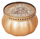 Świeczniki - Świecznik metalowy Glamour czarno- złoty 8,5cm - miniaturka - grafika 1