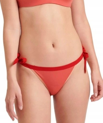 SLOGGI DÓŁ OD BIKINI DAMSKI POMARAŃCZOWY GŁADKI Z WIĄZANIEM XXL J5A