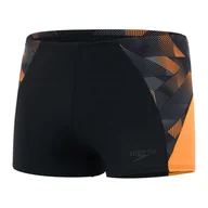 Kąpielówki męskie - Męskie Bokserki kąpielowe SPEEDO ECO END+ SPL JAM AM 8-13446H054 – Czarny - miniaturka - grafika 1