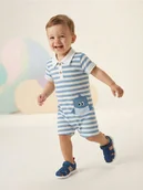 Kombinezony dla dzieci - Sinsay - Letni kombinezon w paski z elementami 3D - wielobarwny - miniaturka - grafika 1