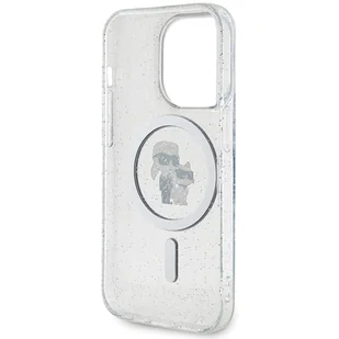 Karl Lagerfeld KLHMP15LHGKCNOT iPhone 15 Pro 6.1" transparent hardcase Karl&Choupette Glitter MagSafe - Etui i futerały do telefonów - miniaturka - grafika 7