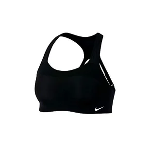 Nike damski biustonosz sportowy Alpha, czarny/biały, duży/rozmiar A - C - Biustonosze - miniaturka - grafika 1