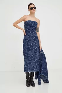 Sukienki - Résumé sukienka jeansowa Tacoma kolor granatowy midi dopasowana - Resume - grafika 1
