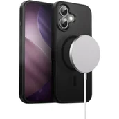 Etui i futerały do telefonów - Etui CRONG Hybrid Frost MAG Cover MagSafe do Apple iPhone 17 Czarny - miniaturka - grafika 1