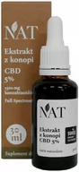 Suplementy naturalne - NAT Olejek - ekstrakt z konopi 5% CBD 30ml (XL) 21NACOLE051 - miniaturka - grafika 1