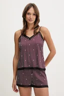 Piżamy damskie - HUGO top piżamowy UNIQUE VEST damska kolor fioletowy 50556752 - miniaturka - grafika 1