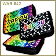 Piórniki - Warta Piórnik 1 zamek 2 klapki Happy WAR-642 - miniaturka - grafika 1