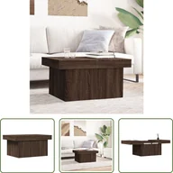 Ławy i stoliki kawowe - The Living Store stolik kawowy brązowy dąb 100x55x40 cm materiał drewnopochodny - miniaturka - grafika 1