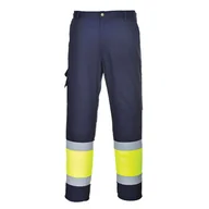 Odzież robocza - PORTWEST L049 LEKKIE SPODNIE SERWISOWE HI-VIS KLASY 1; ŻÓŁTY/GRANATOWY - miniaturka - grafika 1
