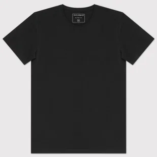 Gładki czarny t-shirt męski Pako Lorente roz. L - Koszulki męskie - miniaturka - grafika 1