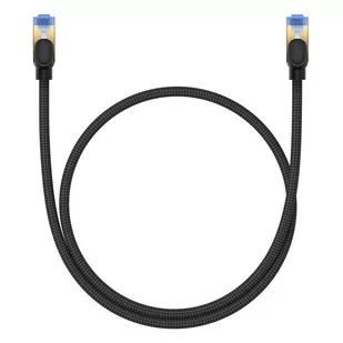 Kabel sieciowy w oplocie kat. 7 Baseus Ethernet RJ45, 10Gbps, 0,5m (czarny) - Kable miedziane - miniaturka - grafika 3