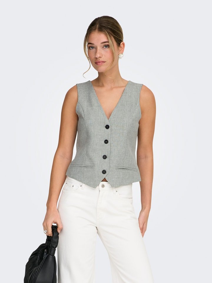 ONLY Kamizelka w kolorze szarym