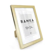 Ramki na zdjęcia - Ramka na zdjęcia 18x24 cm z podpórką Złota - miniaturka - grafika 1