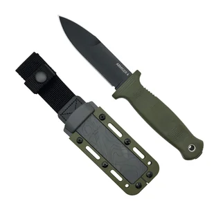 Nóż Demko Armiger 4 Spear Point OD Green Thermal Plastic Rubber, Black Powder Coated 80CrV2 by Andrew Demko (ARM4-80CrV2-OD-SPR) - Noże - miniaturka - grafika 1