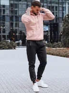 Dresy męskie - Dres męski różowo-czarny Dstreet AX0744-XL - miniaturka - grafika 1