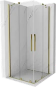 Kabiny prysznicowe - Mexen Velar Duo kabina prysznicowa rozsuwana 100x100 cm, transparent, złota - 871-100-100-02-50 - miniaturka - grafika 1