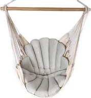 Fotele ogrodowe wiszące - Elior Skandynawskie krzesło brazylijskie na balkon szary - Milis - miniaturka - grafika 1