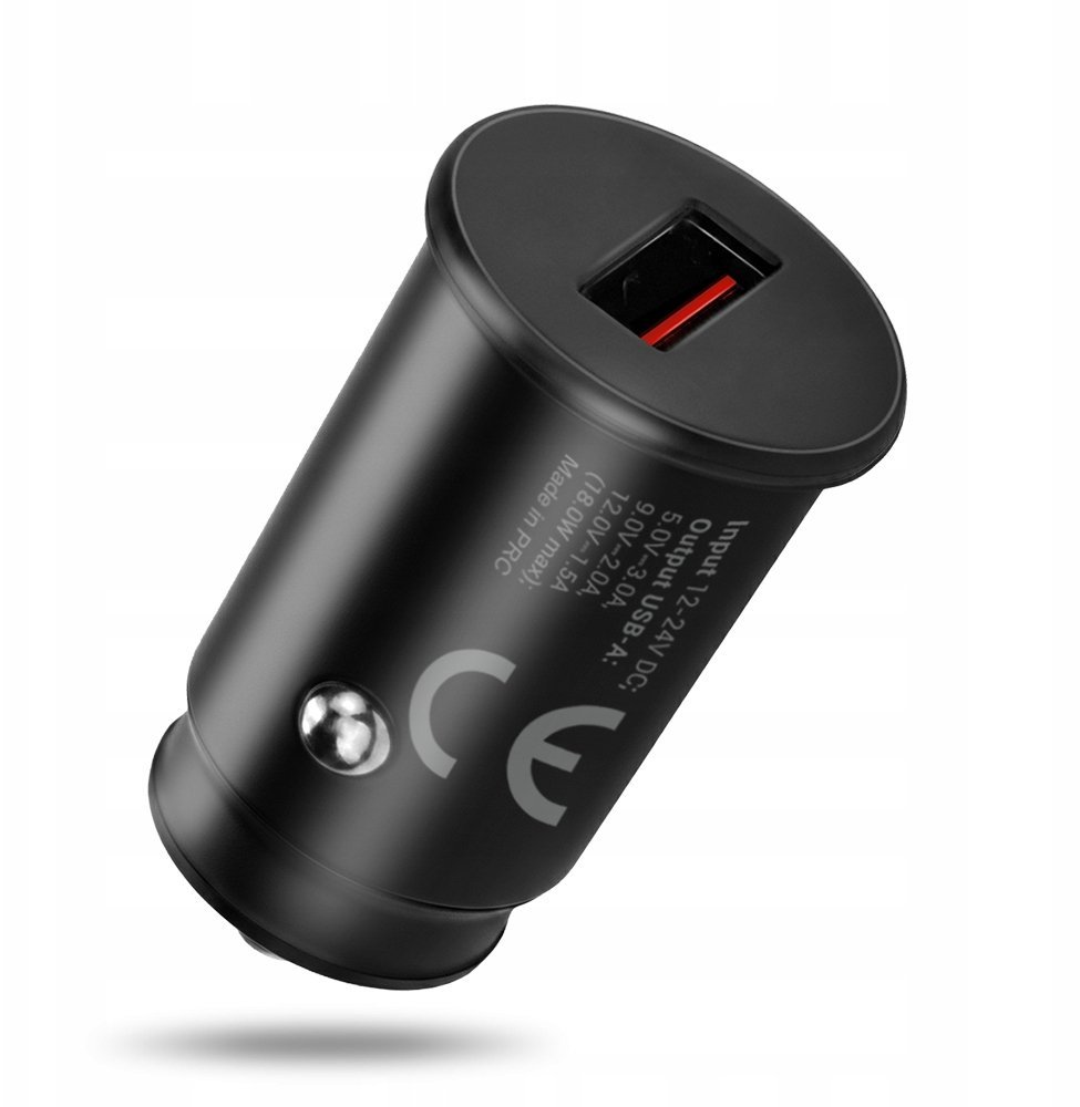 Ładowarka Ładowarka samochodowa 1 X USB QC3.0 18W czarna