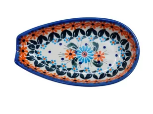 Ceramiczna podstawka na łyżkę Ceramika Bolesławiec - Świeczniki - miniaturka - grafika 1